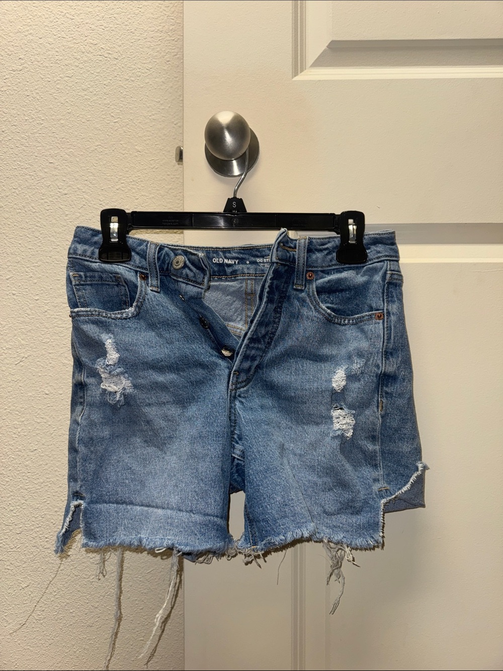 Old Navy Light Blue Distressed Denim Cutoff Shorts